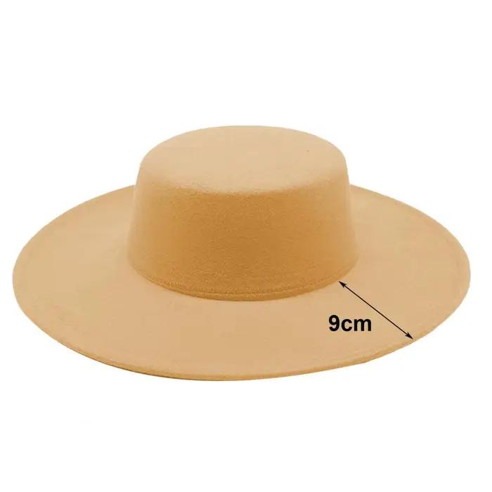 Chapeau Fedora rétro à grand bord pour femmes