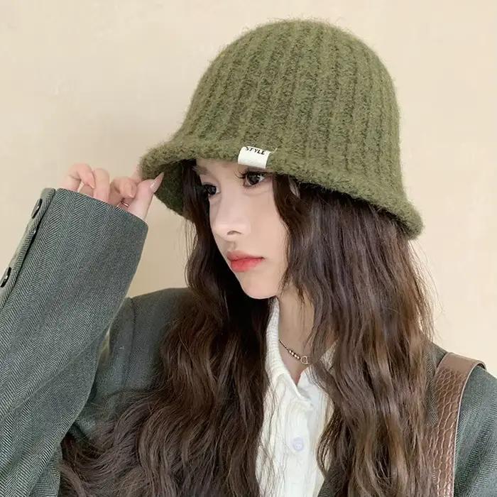 Chapeau seau en tricot pour femmes