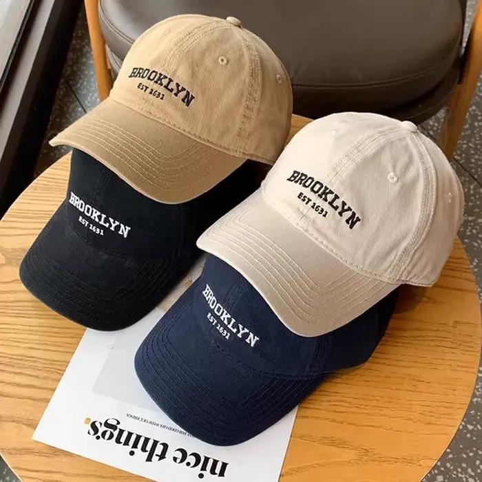 Casquette de Baseball en coton doux avec lettres pour femmes et hommes