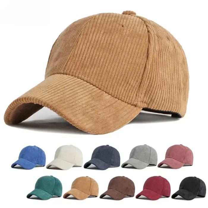 Casquette de Baseball en Velours Côtelé pour Homme