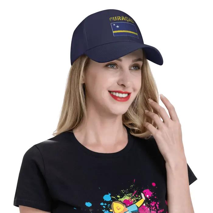 Casquette de baseball Curaçao d'été multifonction pour homme et femme ajustable pour golf football et détente soleil