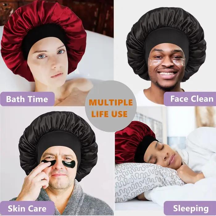 Bonnet en satin de soie pour dormir