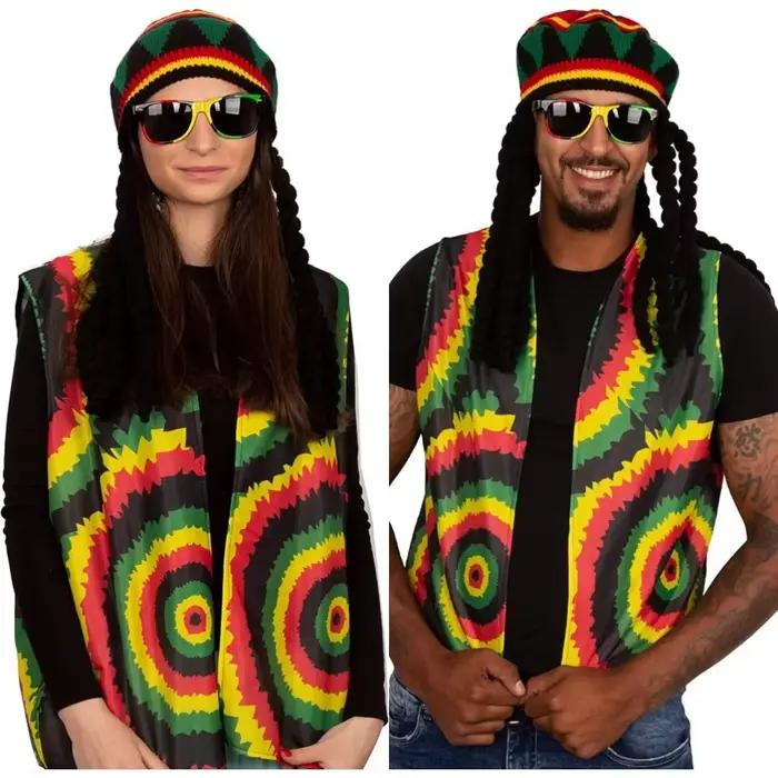 Faux tresses Dreadlocks bonnet chapeau jamaïcain Rasta Reggae casquette Crochet tricoté crâne