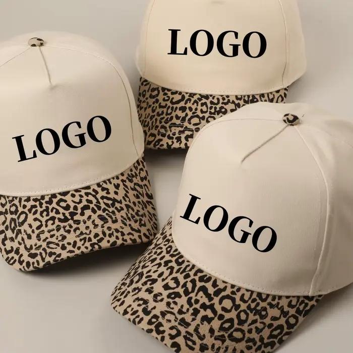 Chapeau de Baseball léopard avec LOGO personnalisé pour femmes