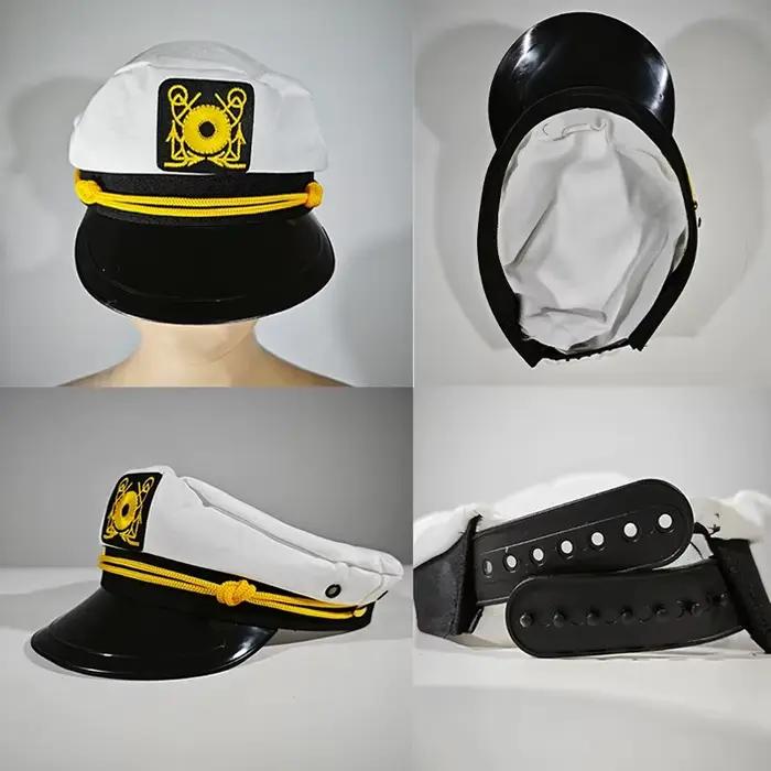 Chapeau blanc décoratif réglable