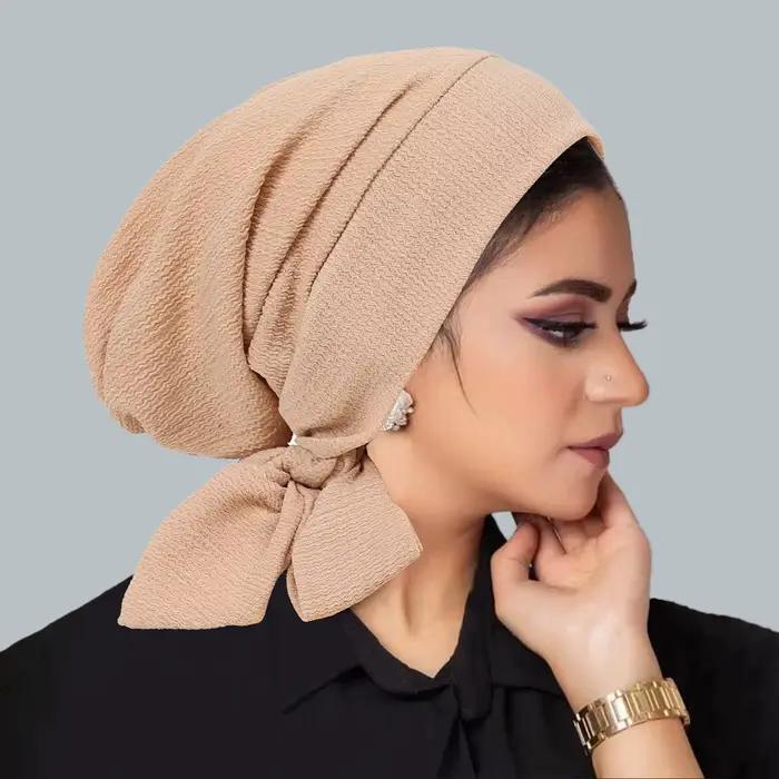 Nouveau chapeau turban à longue queue