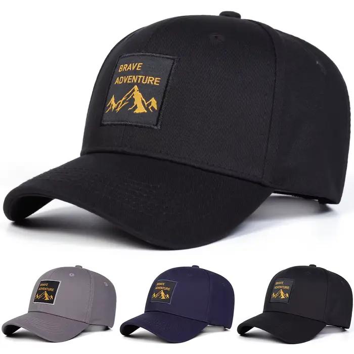 Casquettes de baseball unisexes BRAVE ADVENTURE avec broderie de lettres, chapeaux décontractés réglables pour le printemps et l'automne, chapeau de protection solaire, casquette de sport
