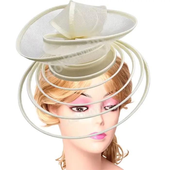 Chapeau fascinateur vert pour mariage Derby femmes maille casque mariée charmant chapellerie