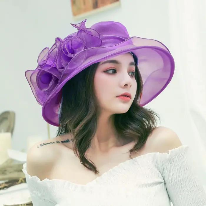 Chapeaux de soleil en Organza pour femmes