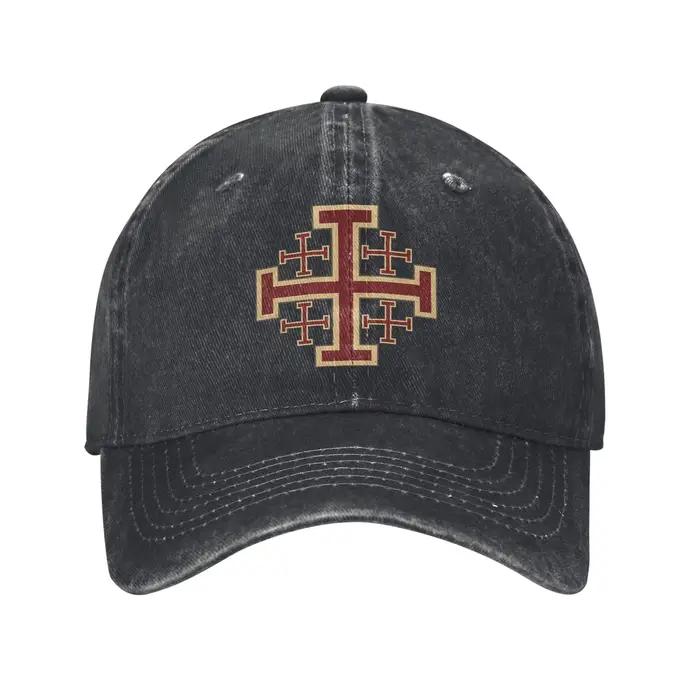 Casquette de baseball chrétienne croix de Jérusalem