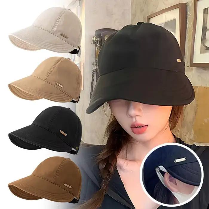 Chapeau de soleil d'été pour femmes en polyester, protection UV, casquette de baseball tendance pour plage, voyage et sport