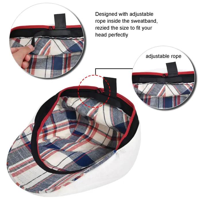 Casquette plate en lin 100 % pour homme JGNGOUL