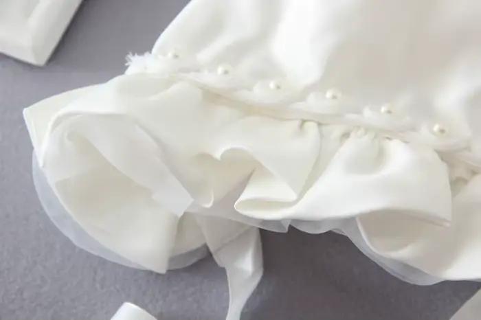 Nouveau chapeau de bébé fleur faite à la main avec perle casquette infantile princesse nouveau-né accessoire pour fête et baptême accessoires 0-12M
