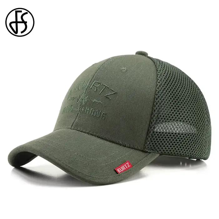Casquette de camionneur en maille verte armée FS