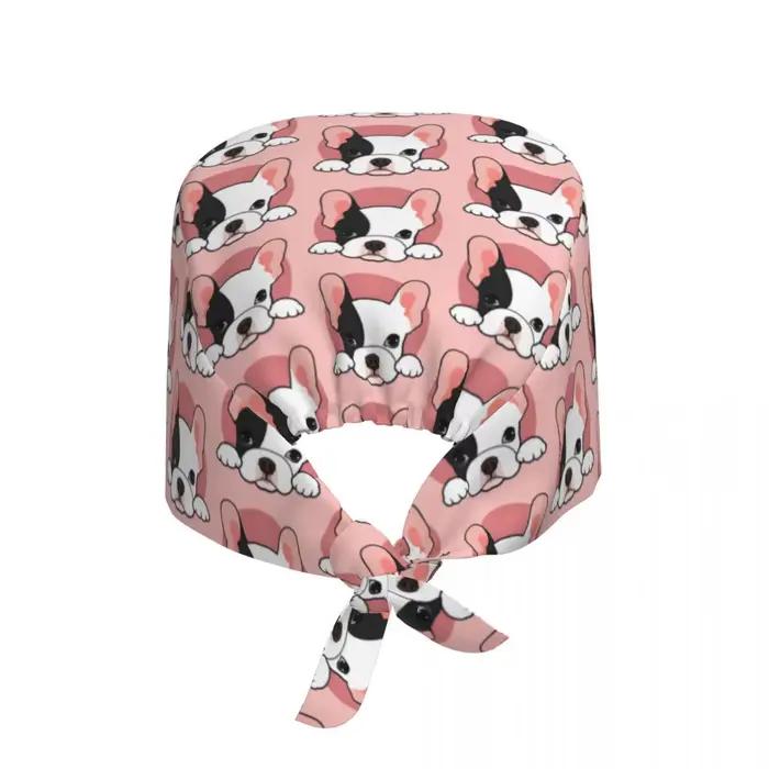 Casquette de travail de nettoyage de bouledogue français personnalisée