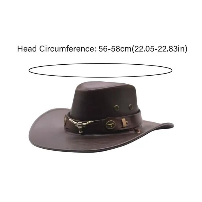 Chapeau de cowboy occidental en cuir PU à la mode