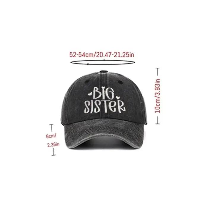Casquette de baseball en coton délavé style rétro pour frères et sœurs protection solaire ajustement réglable occasions estivales sorties familiales cadeaux de naissance anniversaires