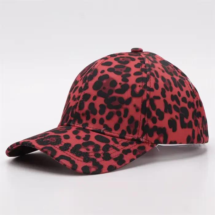 Casquette de baseball unisexe à imprimé léopard