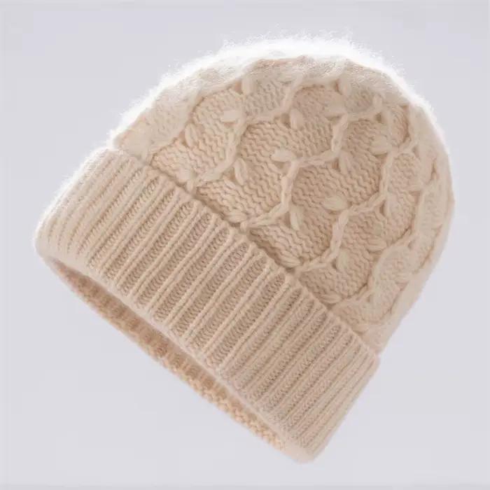 Chapeau tricoté en cachemire 100% résistant au froid