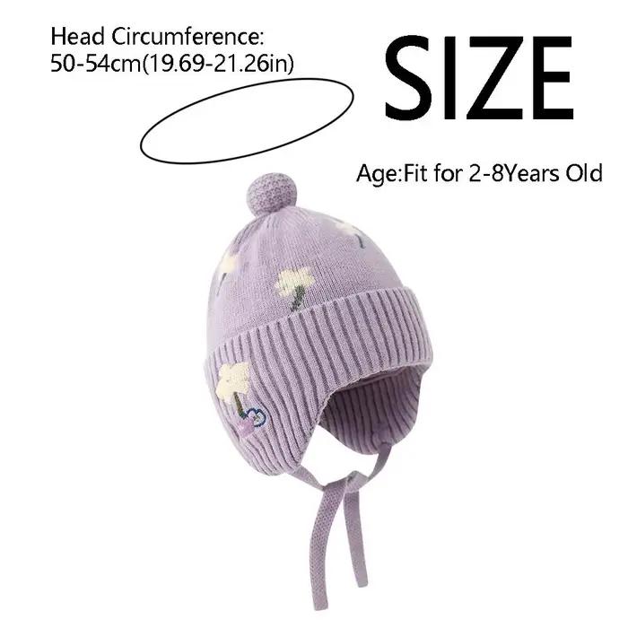 Chapeau de pêcheur en polyester doublé polaire pour enfants, coupe-vent, à lacets, pour 4-6 ans, style sportif, protection thermique des oreilles, occasions spéciales