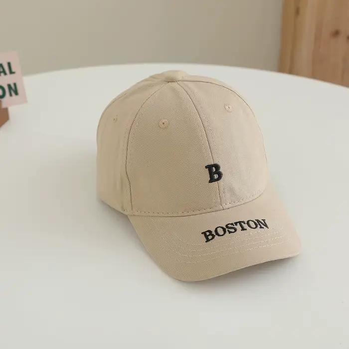 Casquette de baseball en coton brodée avec la lettre « BUSTON »