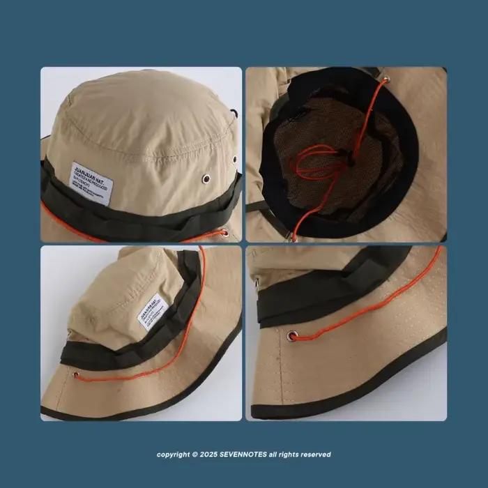 Été nouveau cou protecteur châle cordon seau chapeaux pour hommes et femmes en plein air Camping Protection solaire décontracté randonnée casquettes