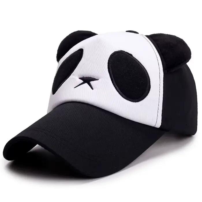 Casquettes de Baseball Panda mignon d'été pour hommes femmes coton Hip Hop Snapback chapeaux Protection solaire garçons filles en plein air Gorras livraison directe