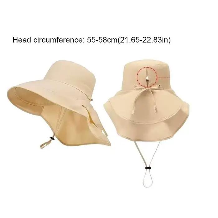 Chapeau de soleil à large bord de couleur unie