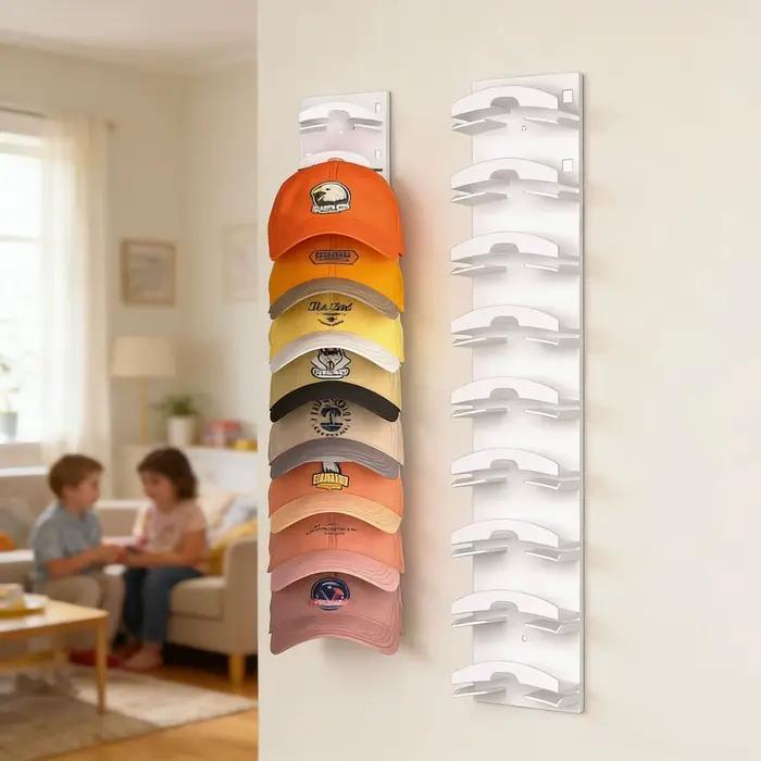 Étagère murale pour 18 casquettes et chapeaux