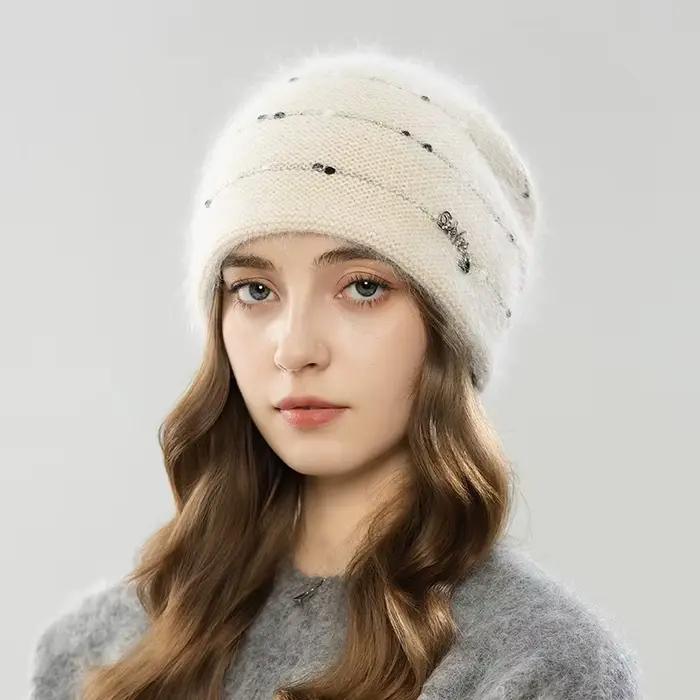 Angora chapeau femmes hiver tricot