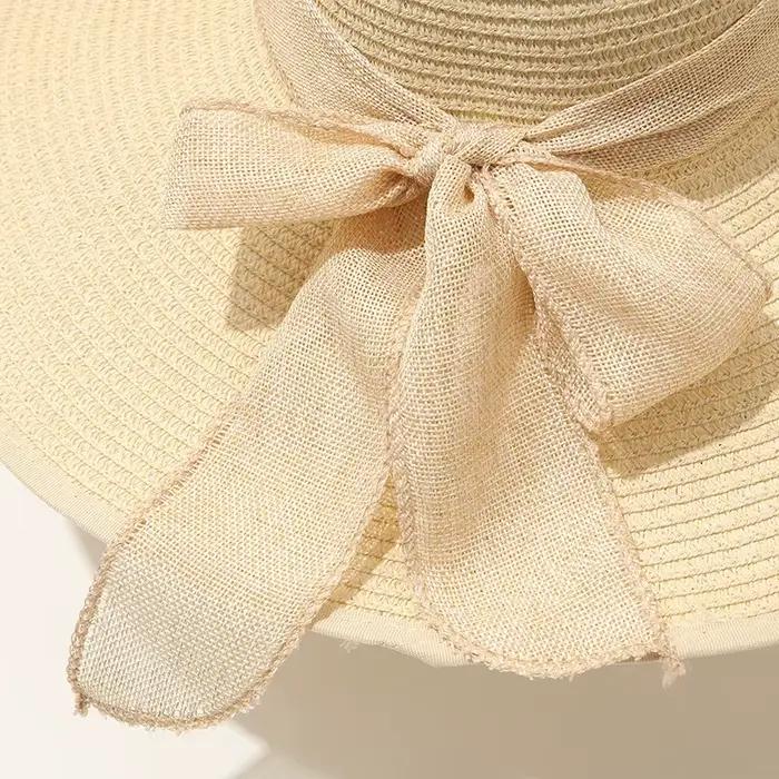 Chapeaux de paille de plage à large bord de 15CM pour femmes