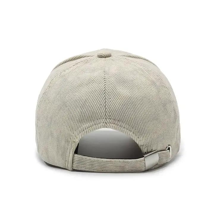 Casquette de baseball en velours côtelé tendance pour femme