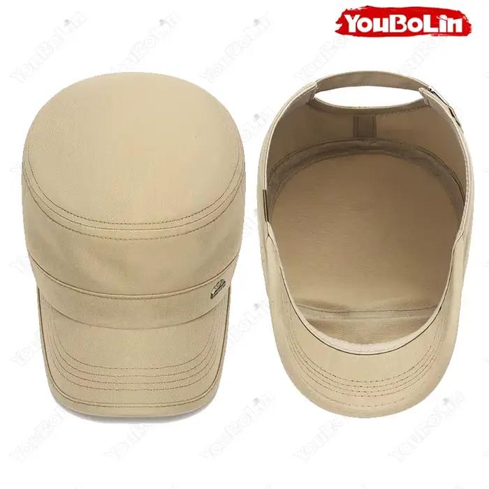 Casquette militaire à calotte plate pour homme pour les journées à la plage – Chapeau léger de protection solaire pour