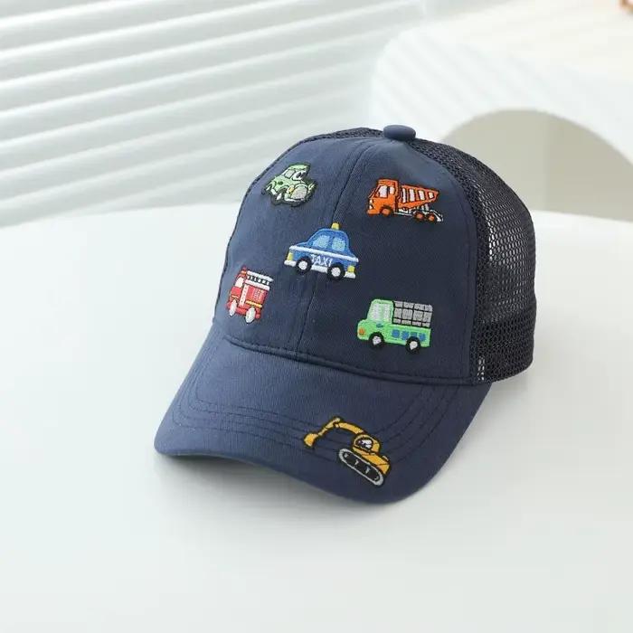 Nouvelles casquettes de baseball pour enfants à motifs de véhicules de dessins animés