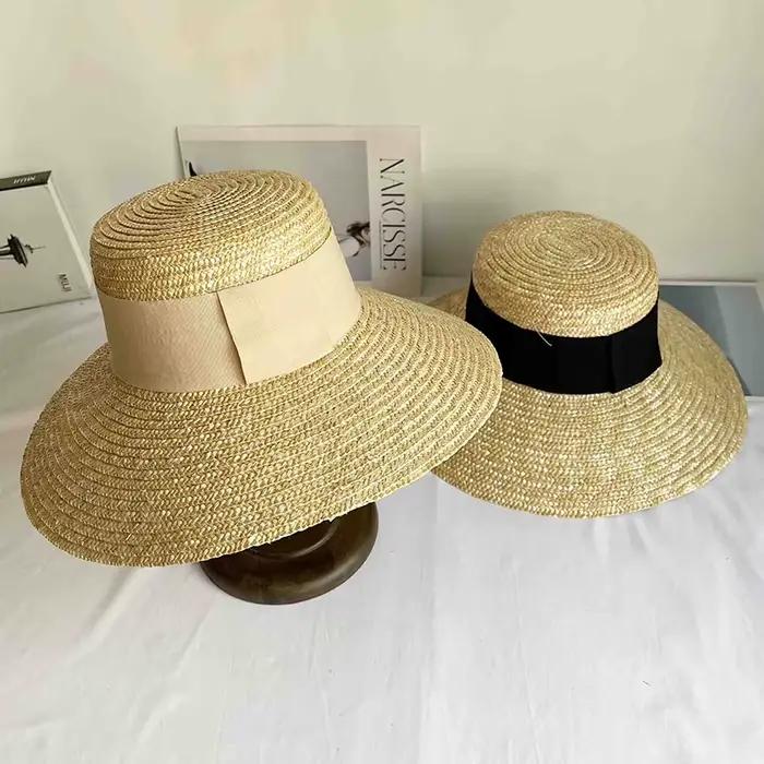 Chapeaux de paille à large bord pour femmes