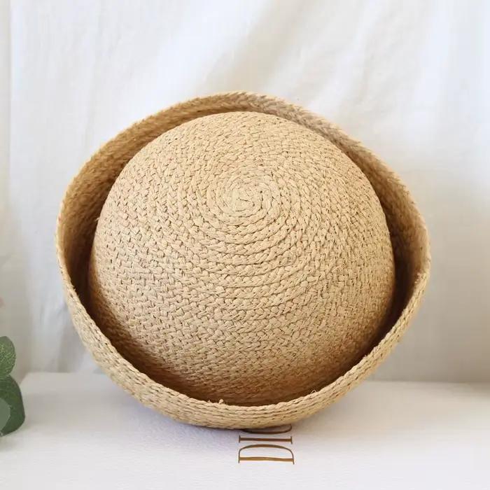 Chapeau Fedora Vintage 100% Raphia Naturel pour Femme