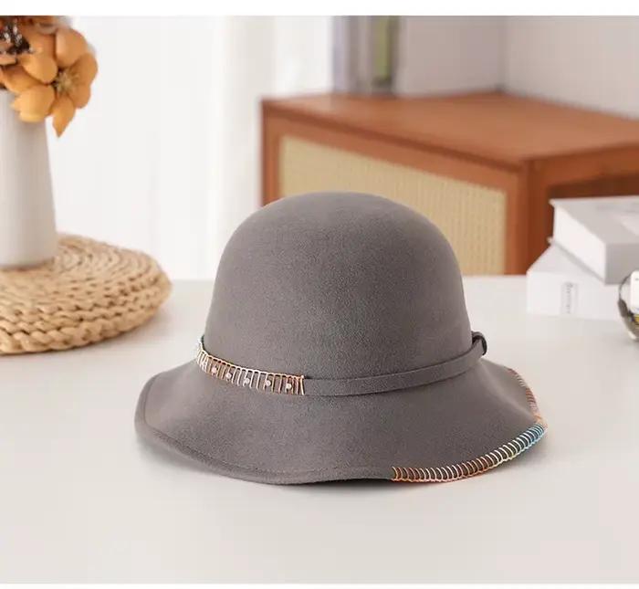 Chapeau en Laine Élégant pour Femme – Style Vintage Tendance Automne Hiver