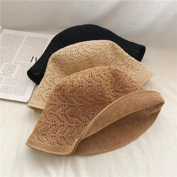 Chapeau de pêcheur d'été tricoté en papier creux