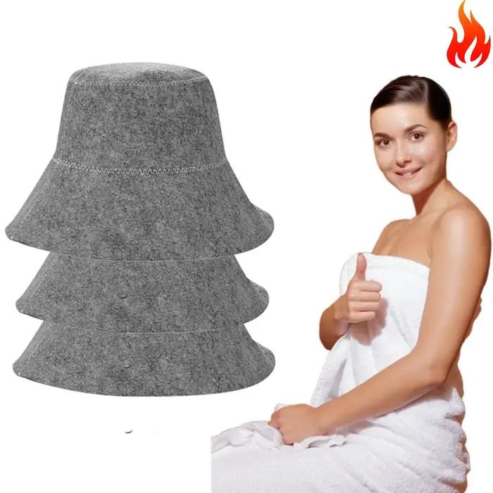 Chapeau de sauna en feutre absorbant pour hommes et femmes pour bains chauds et saunas occasions spéciales relaxation bien-être