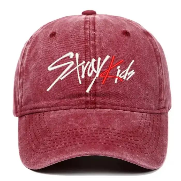 Casquette de baseball brodée en coton pur version coréenne SKZOO K-pop 2026Idol