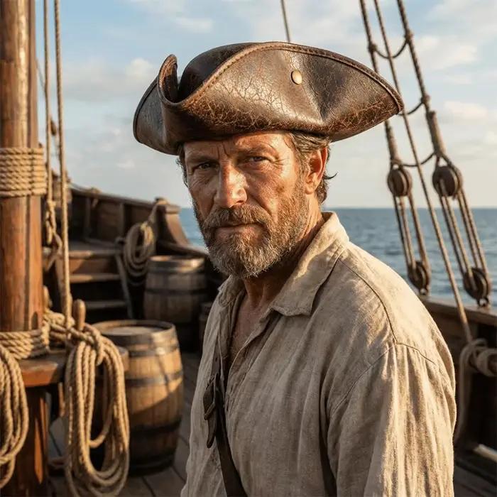 Chapeau de pirate en similicuir pour cosplay