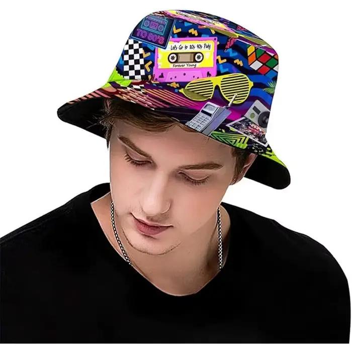 Chapeau bob rétro années 80 et 90, tenue de fête pour femmes et hommes