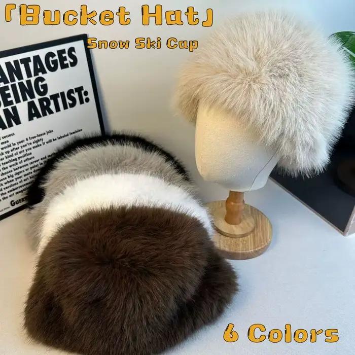 Chapeau de mode femmes hiver neige casquette de Ski femme fausse fourrure de renard épais chaud
