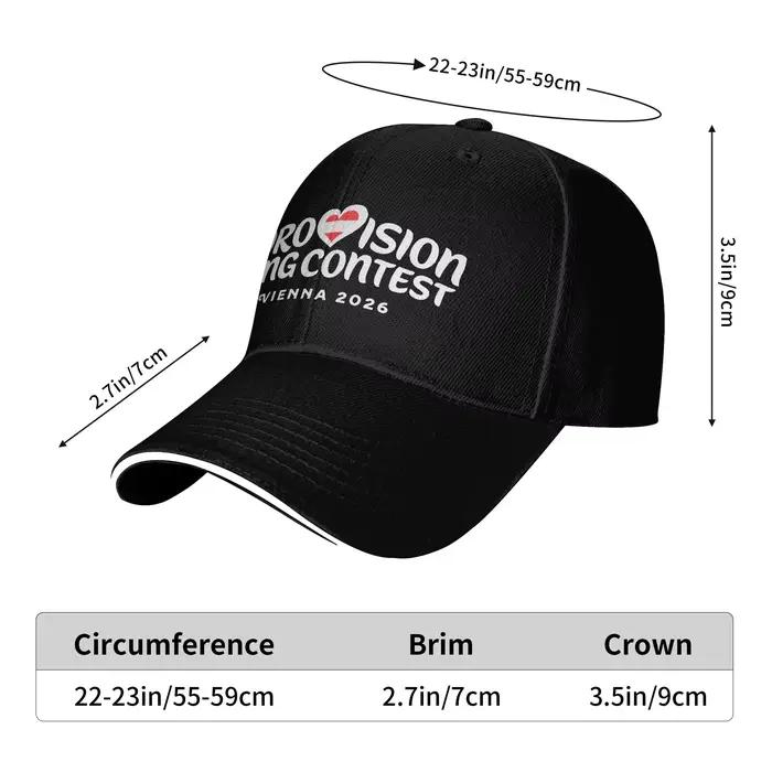 Casquette de baseball Eurovision Song Contest 2026 – Personnalisable avec logo – Style Hip Hop