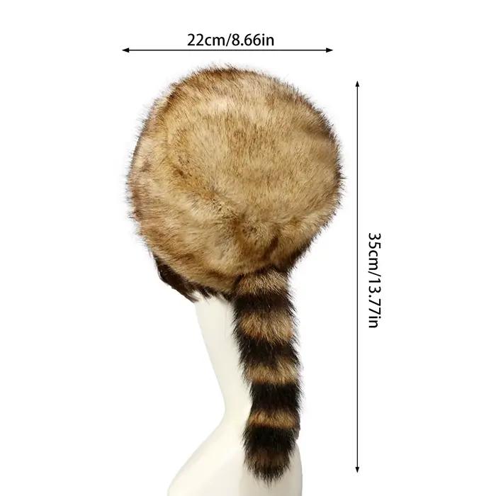 Chapeau en peluche russe chaud d'hiver pour femmes