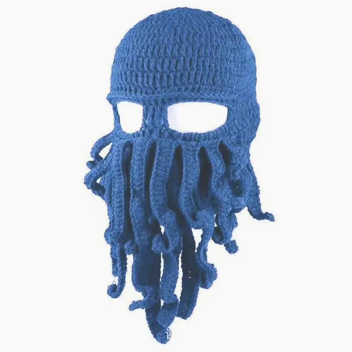 Chapeau de poulpe tricoté à la main fantastique pour hommes et femmes fantaisie accessoire de fête polyvalent original et confortable