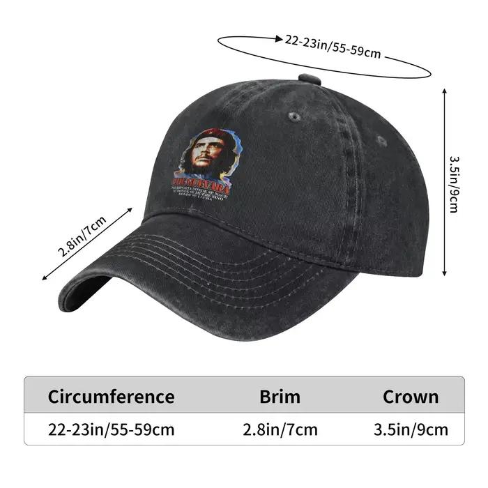 Casquette de baseball Che Guevara décontractée protection solaire réglable pour homme et femme styles rétro y2k sportifs occassions spéciales