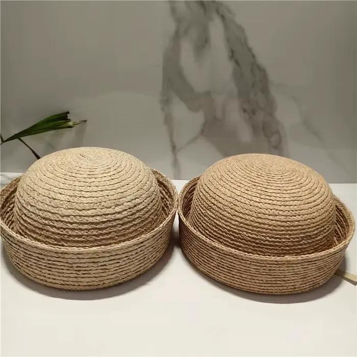Chapeau de marin en polyester pour femmes, style Ins Blogger, chapeau pillbox vintage, chapeau de soleil pour plage et mariage, bérets pour occasions spéciales