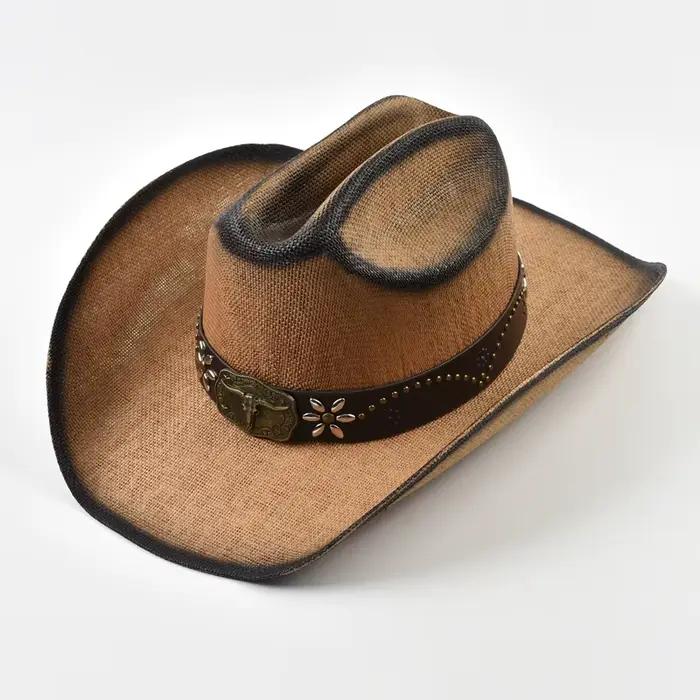 Chapeaux de Cowboy en paille de Style occidental