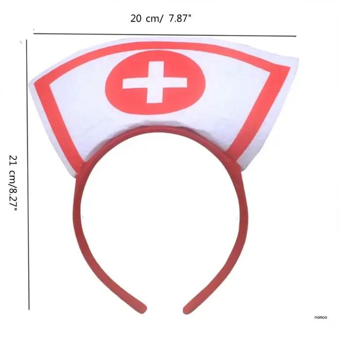 Bandeau infirmière d'Halloween en tissu élégant pour femmes, polyvalent pour soirées costumées, spectacles et tenues quotidiennes